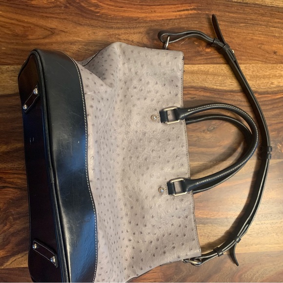 Dooney & Bourke ostrich tote shoulder Chelsea bag - Picture 7 of 16